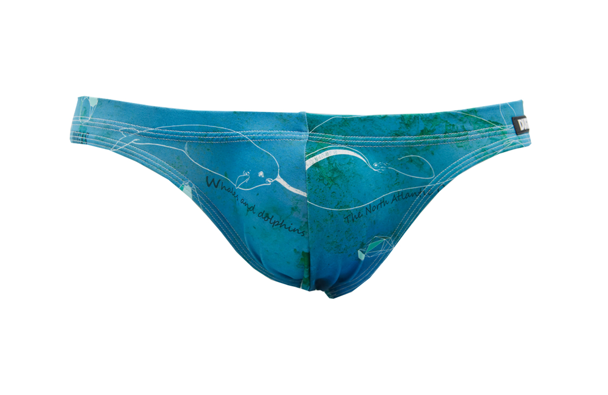 3185 WHALES AND DOLPHINS BIKINI(Light blue)