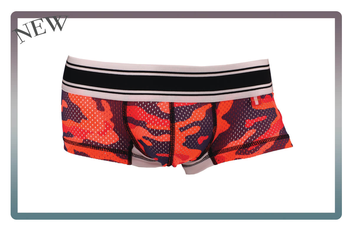141505 PIRATE CAMOUFLAGE  MESH BOXERS (Orange)
