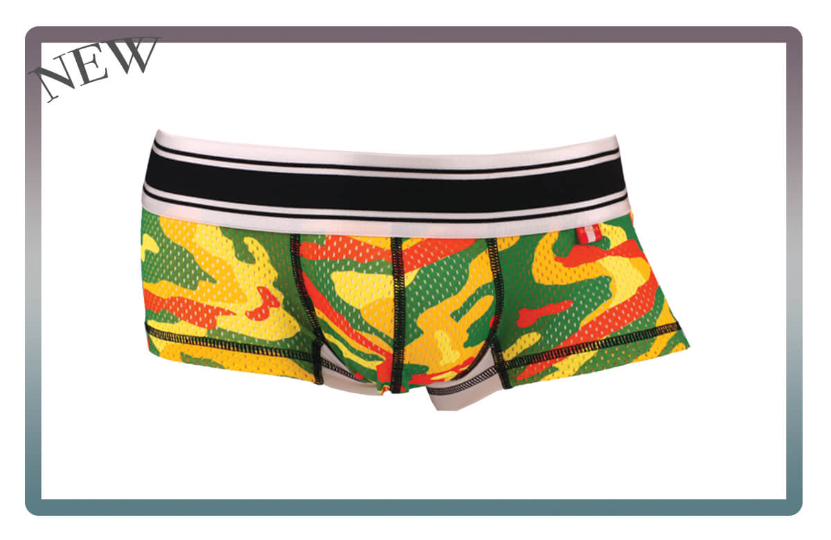 141506 PIRATE CAMOUFLAGE  MESH BOXERS (YELLOW)