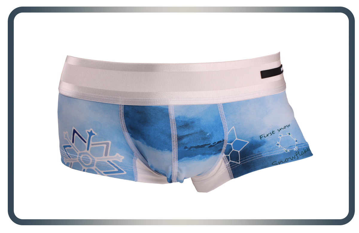 142107  SNOW FLAKE BOXERS (Light blue)