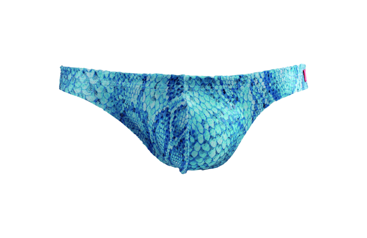 3213 SNAKE SKIN BIKINIS (Light blue)